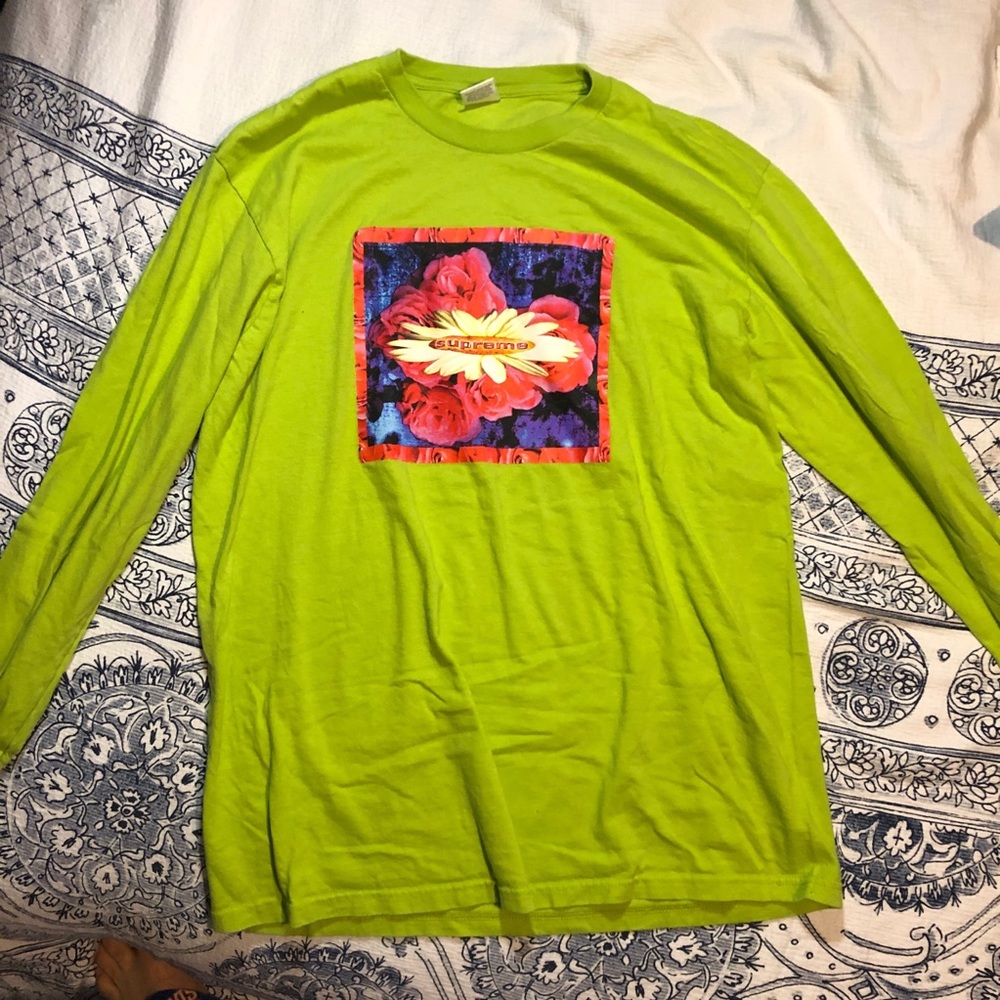 Long Sleeve Lime Supreme Bloom Shirt